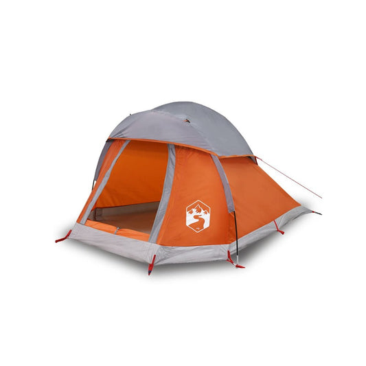 1 - Person Dome Camping Tent - Orange & Grey