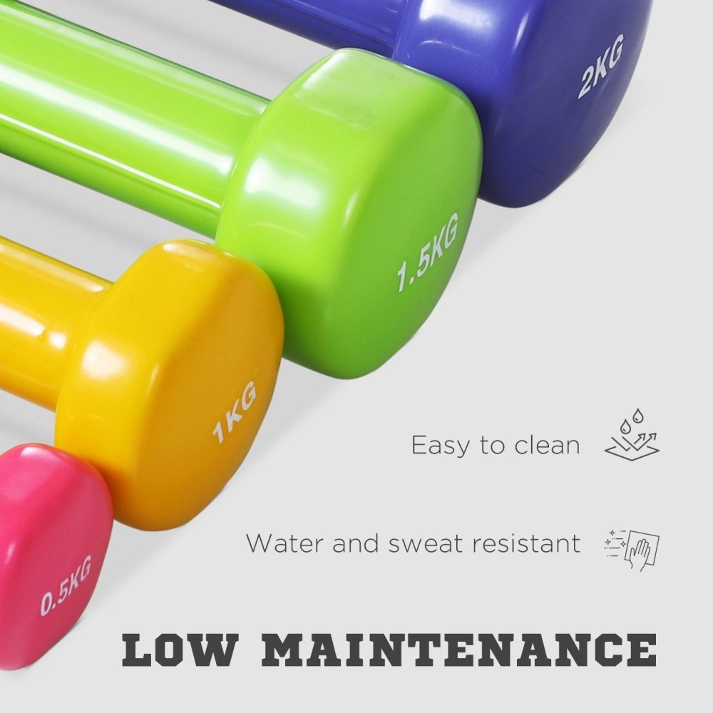 10kg Colourful Dumbbell Set with Carry Case