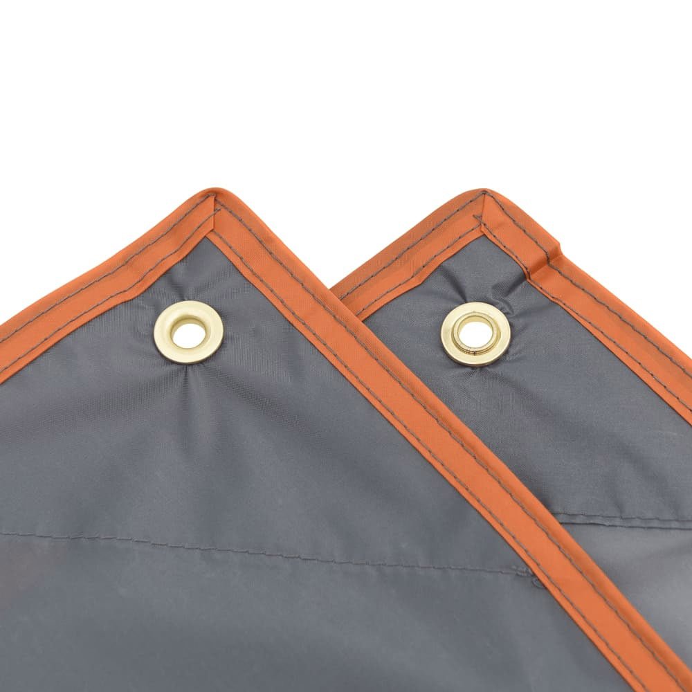 2 - in - 1 Rain Poncho / Picnic Blanket Grey & Orange