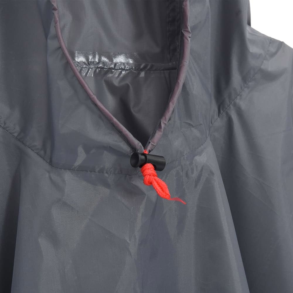 2 - in - 1 Rain Poncho / Picnic Blanket Grey & Orange