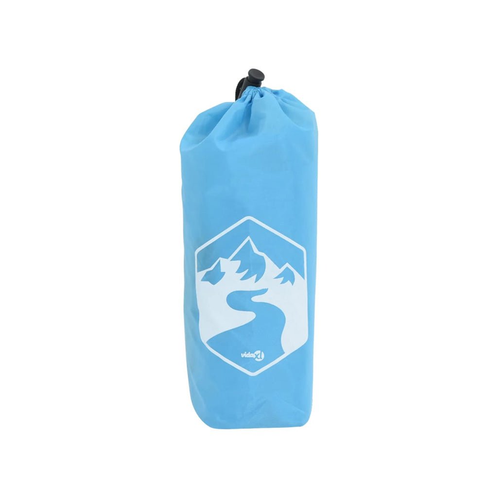 2 - in - 1 Rain Poncho with Hood – Blue 223x145 cm - Fittux