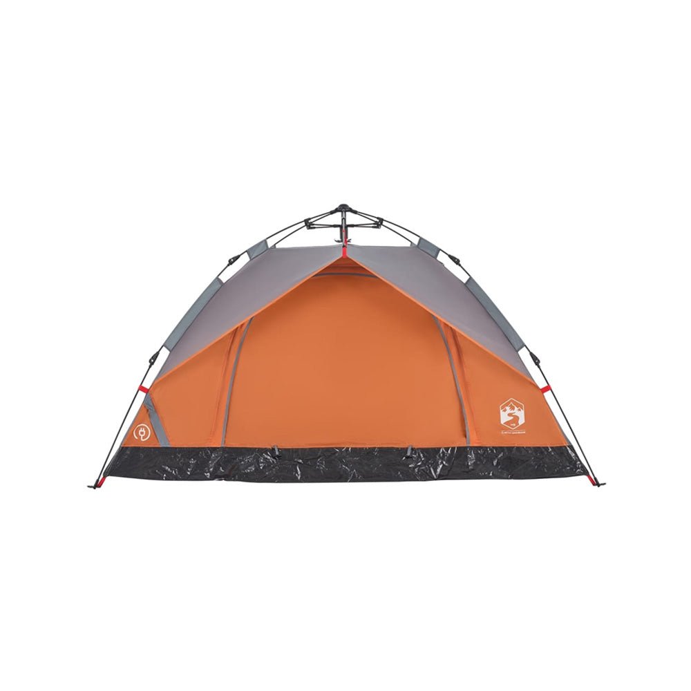 2 - Person Dome Camping Tent – Grey & Orange with Quick - Release Setup - Fittux