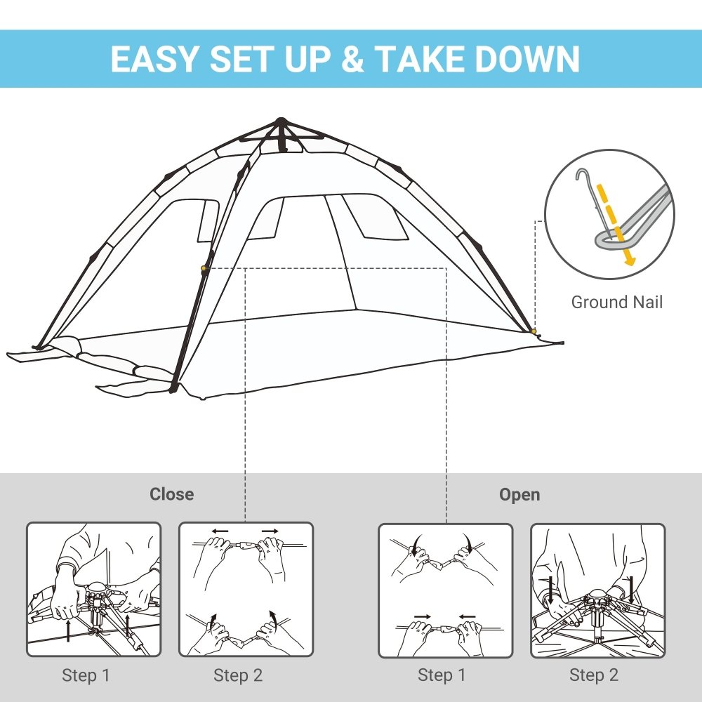 2 - Person Pop - Up Beach Tent