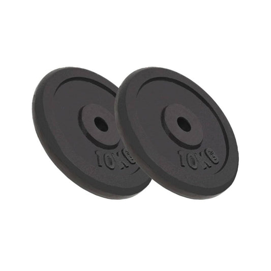 2 - Piece Cast Iron Weight Plates - 2x10kg (Total 20kg)