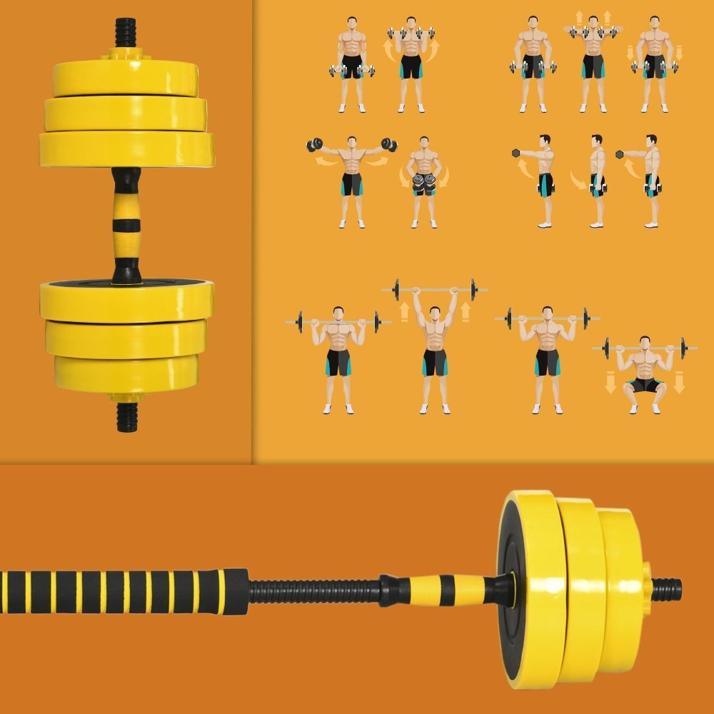 25kg Adjustable Dumbbell and Barbell Set