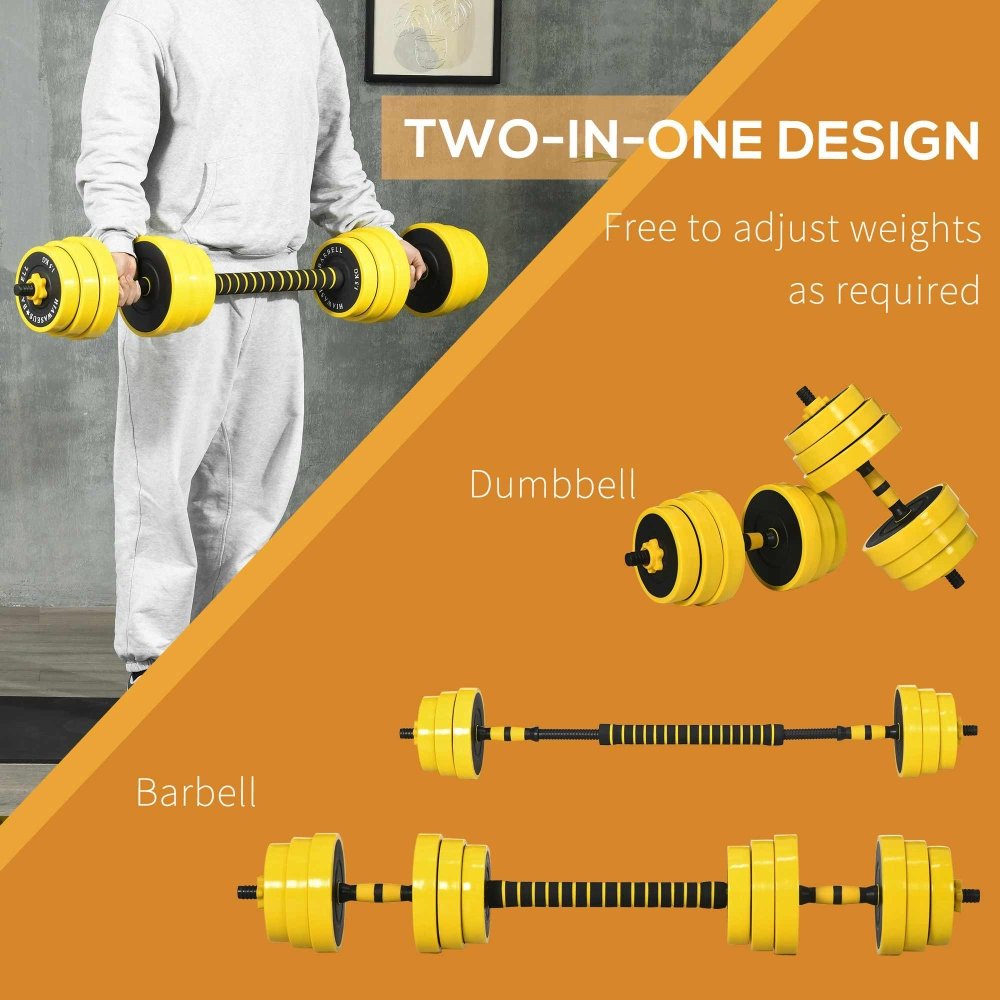 25kg Adjustable Dumbbell and Barbell Set