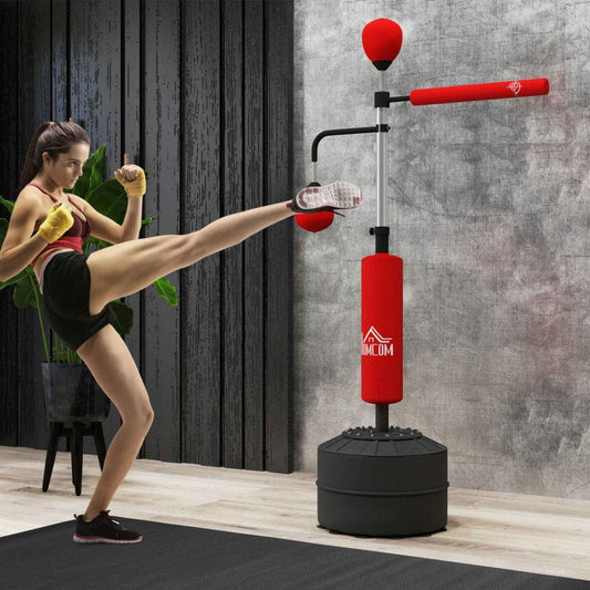 3 - in - 1 Freestanding Boxing Punch Bag with Speedballs & Reflex Bar