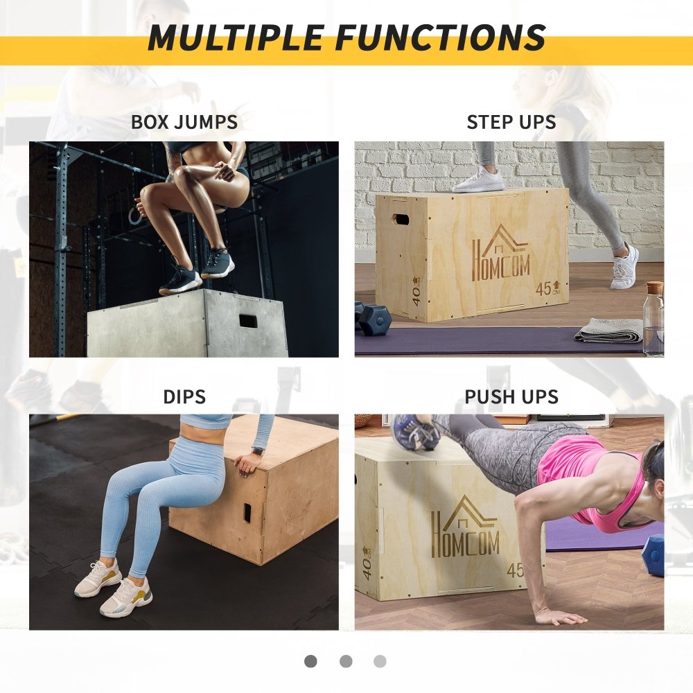 3 - in - 1 Wooden Plyo Box