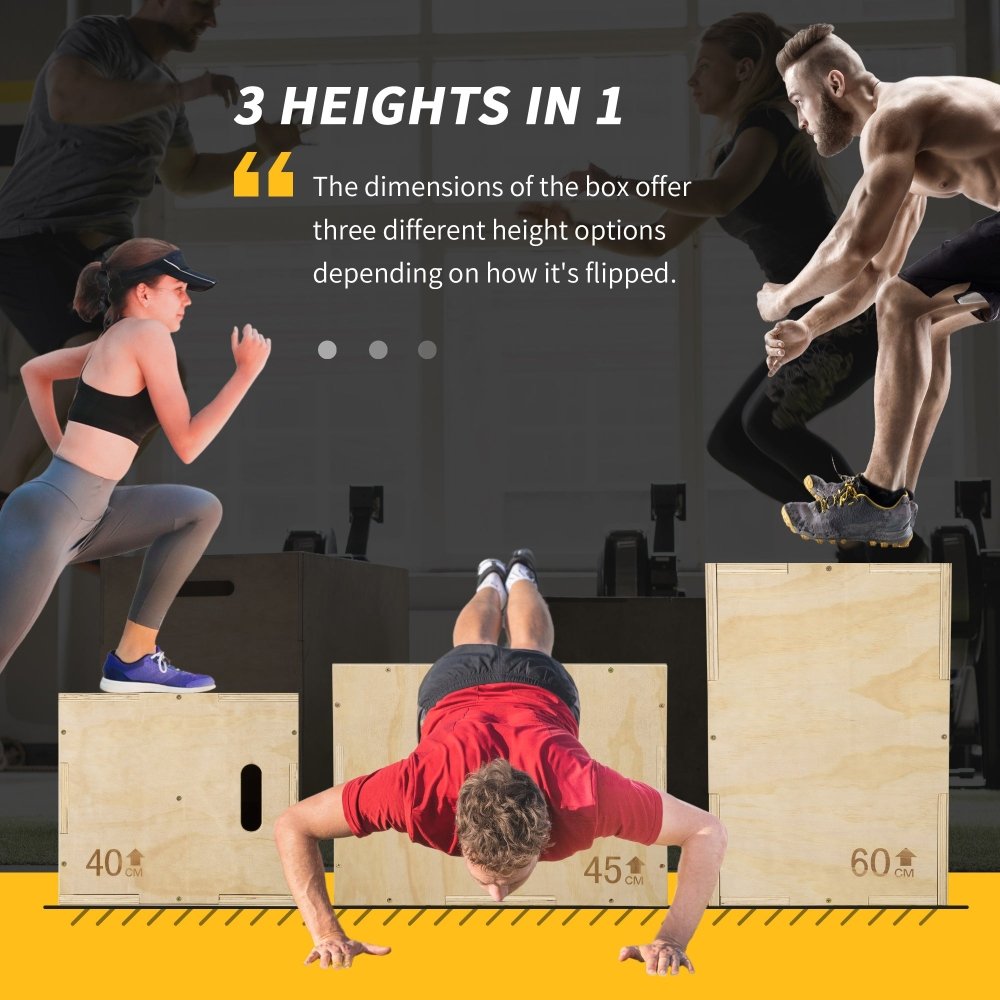 3 - in - 1 Wooden Plyo Box