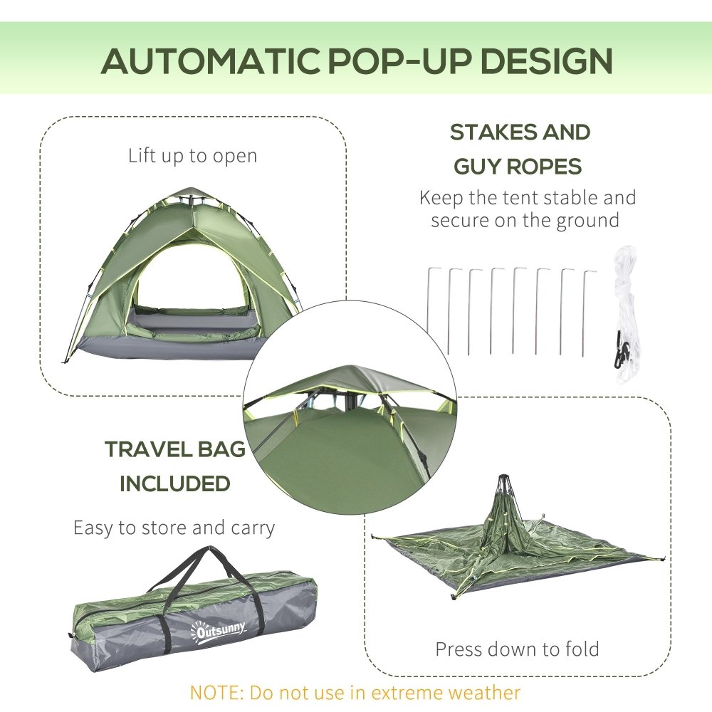 3 - Person Double Layer Pop Up Tent