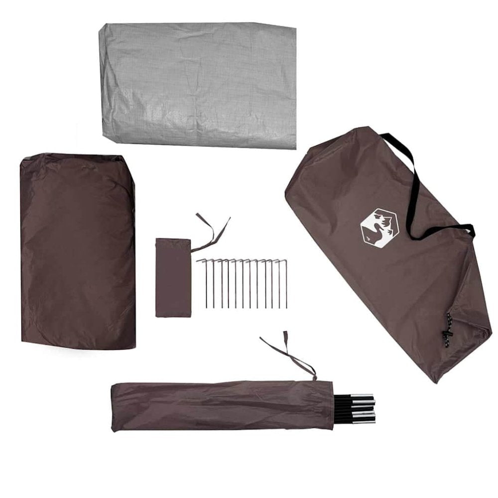 3 - Person Fishing Tent with E - Port - Brown