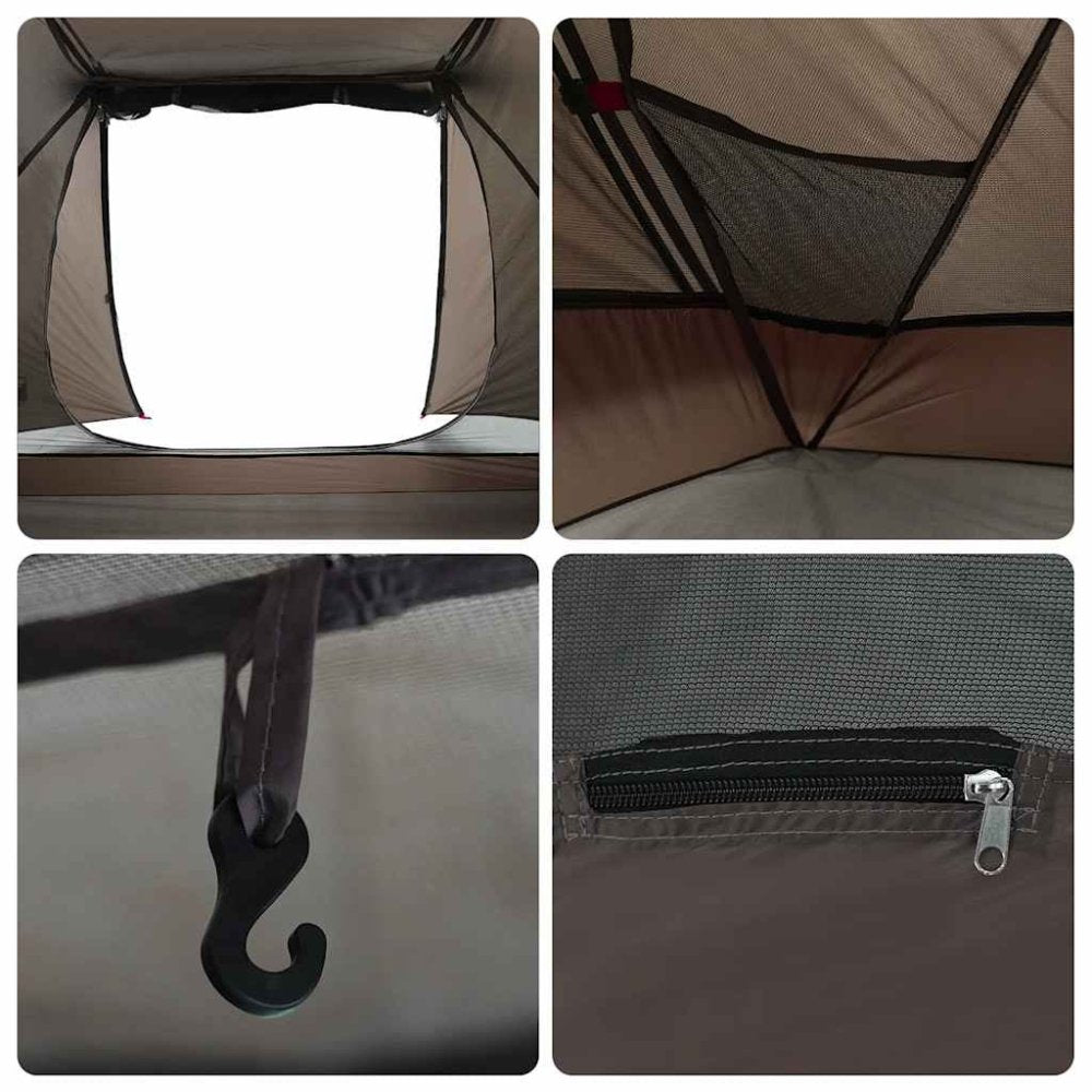 3 - Person Fishing Tent with E - Port - Brown