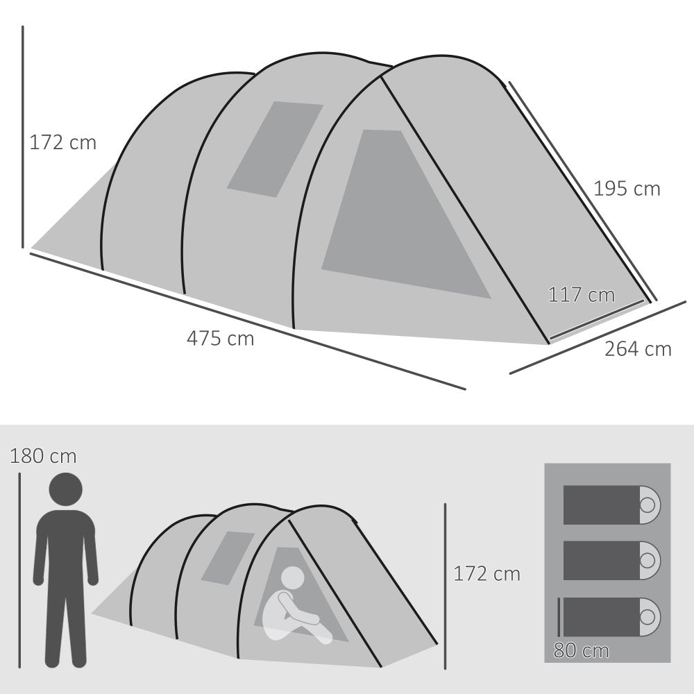 3–4 Person Dome Camping Tent