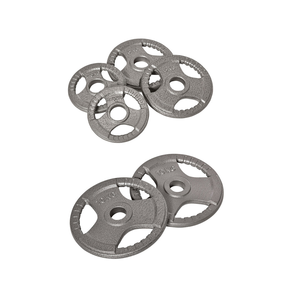 35kg Steel Weight Plate Set – 2.5kg, 5kg & 10kg with Grip Handles