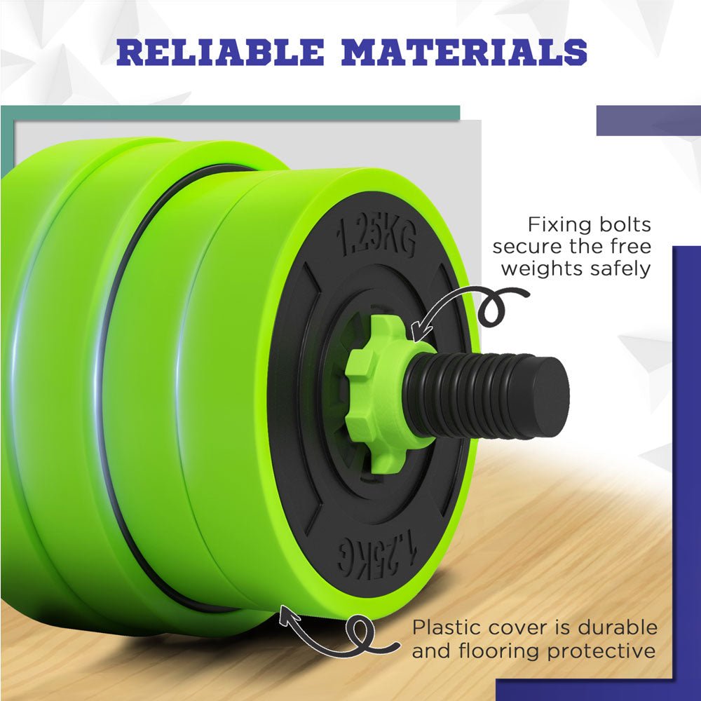 4 - in - 1 Adjustable 30kg Dumbbell & Barbell Weights Set