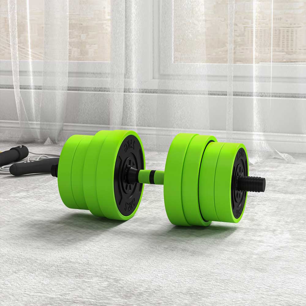 4 - in - 1 Adjustable 30kg Dumbbell & Barbell Weights Set