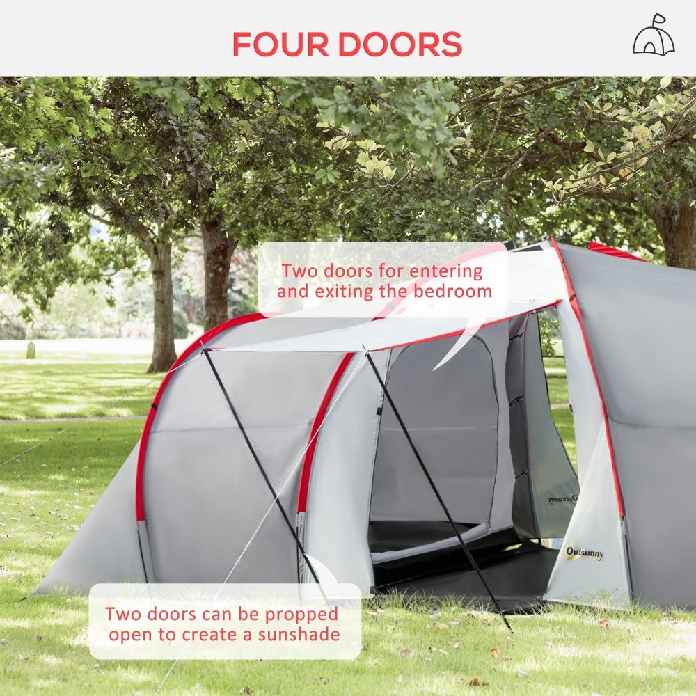 4 - Person Family Camping Tent - Two Bedrooms