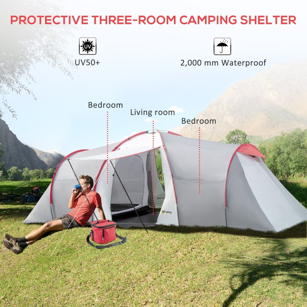 4 - Person Family Camping Tent - Two Bedrooms