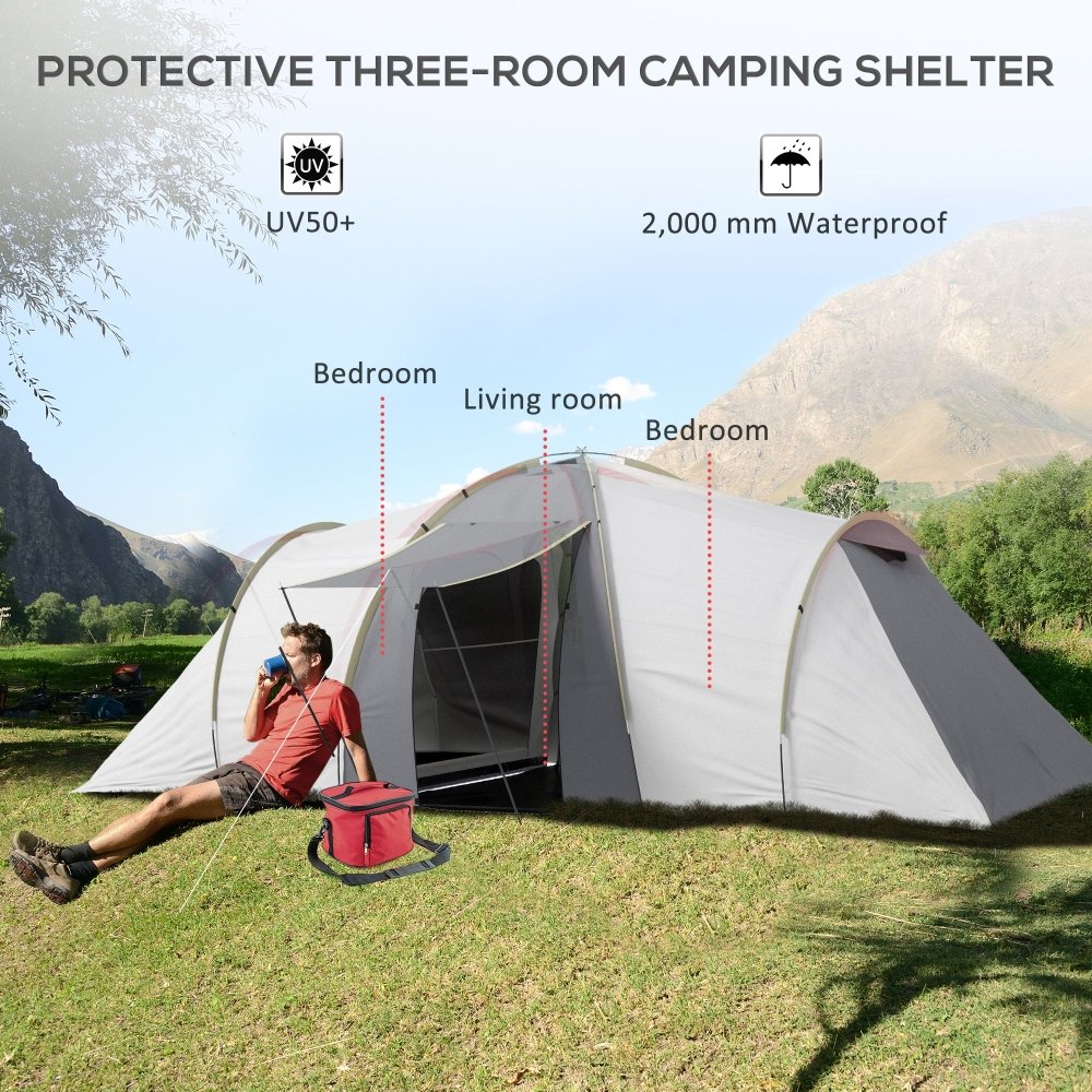 4 - Person Family Camping Tent - Two Bedrooms