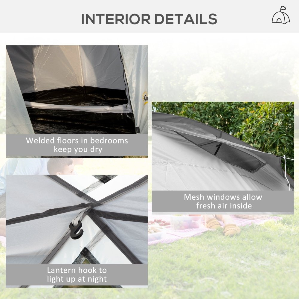 4 - Person Family Camping Tent - Two Bedrooms