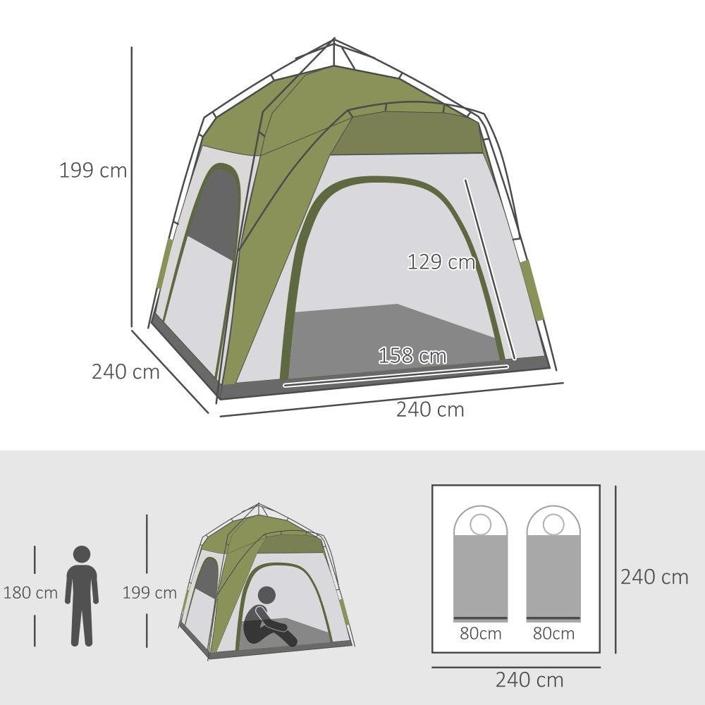 4 - Person Pop - Up Camping Tent