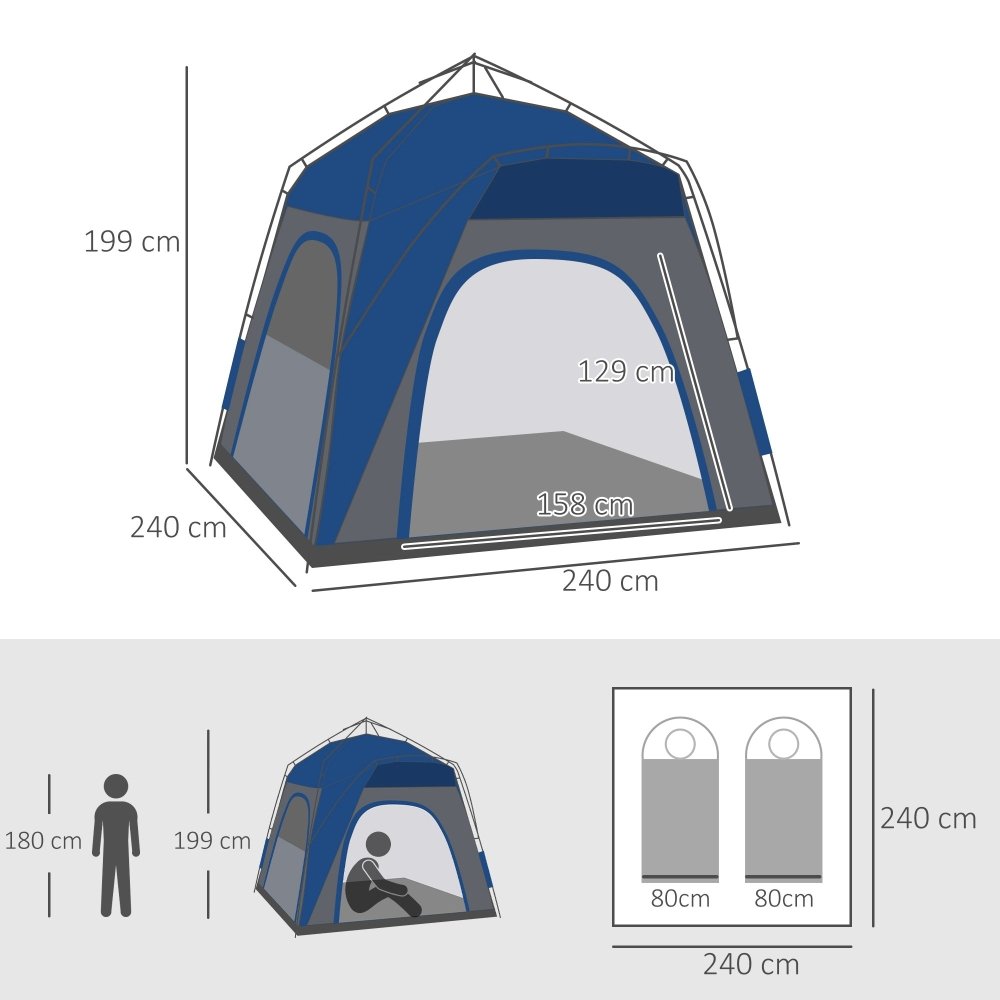4 - Person Pop - Up Camping Tent