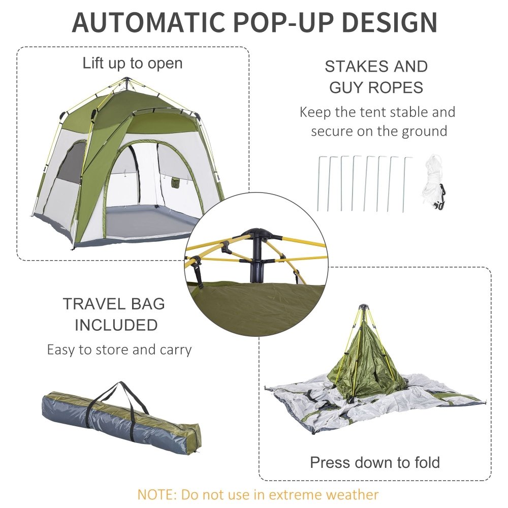 4 - Person Pop - Up Camping Tent