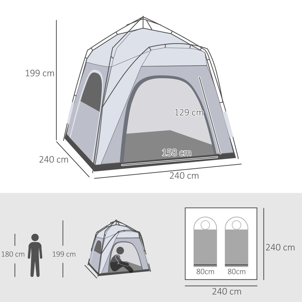 4 - Person Pop - Up Camping Tent