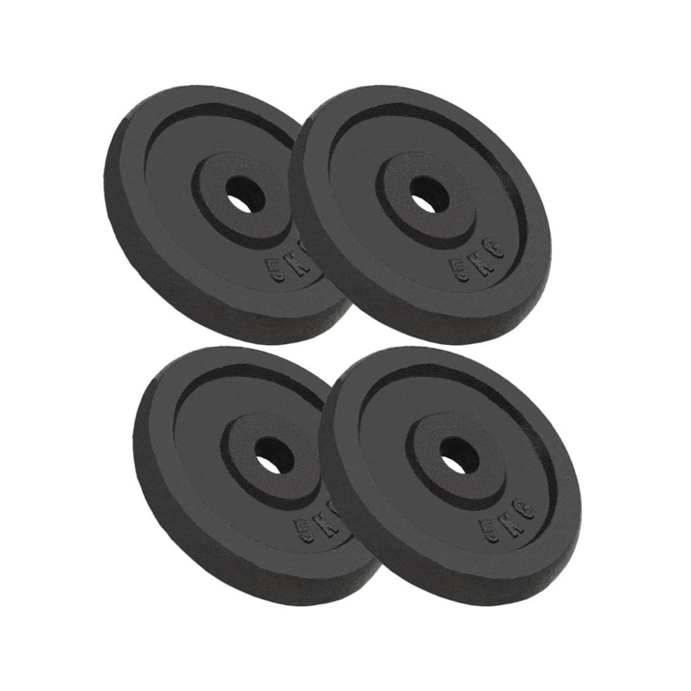 4 - Piece Cast Iron Weight Plates - 4x5kg (Total 20kg)