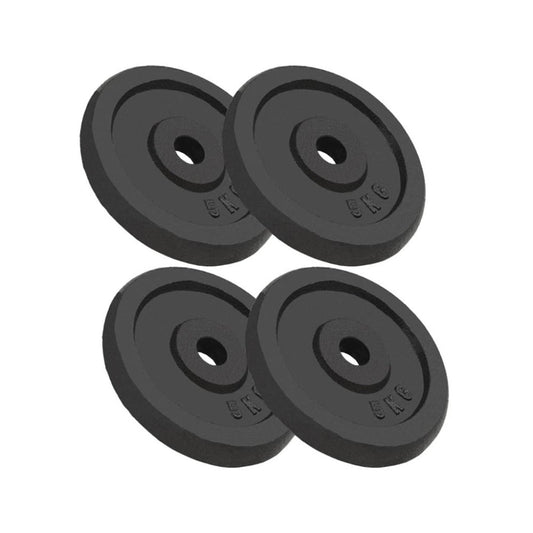 4 - Piece Cast Iron Weight Plates - 4x5kg (Total 20kg)
