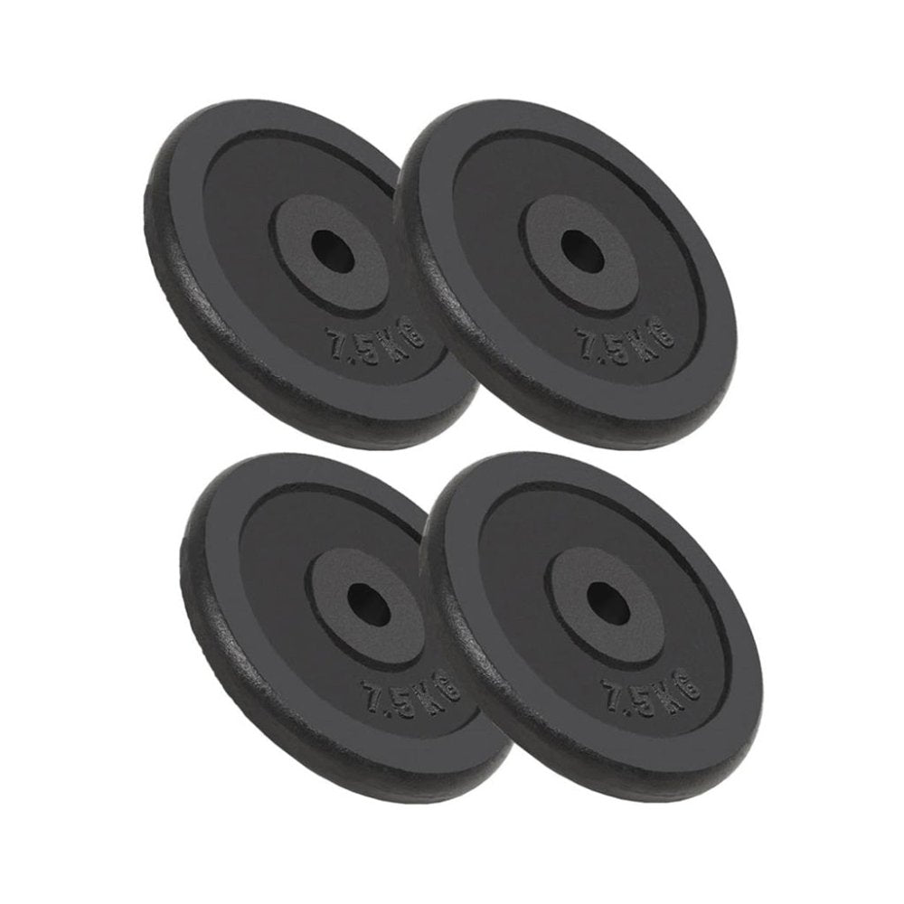 4 - Piece Cast Iron Weight Plates 4x7.5 kg (Total 30kg)