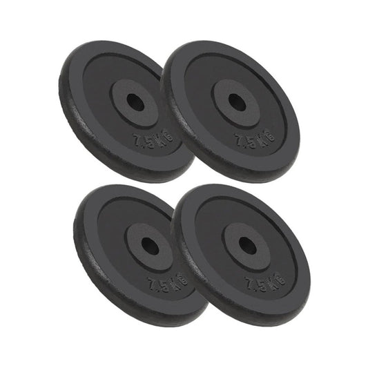 4 - Piece Cast Iron Weight Plates 4x7.5 kg (Total 30kg)