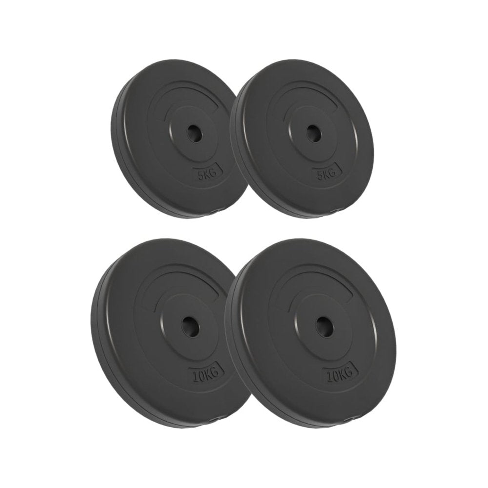 4 - Piece Cement Weight Plate Set – 2x10kg + 2x5kg (Total 30kg)