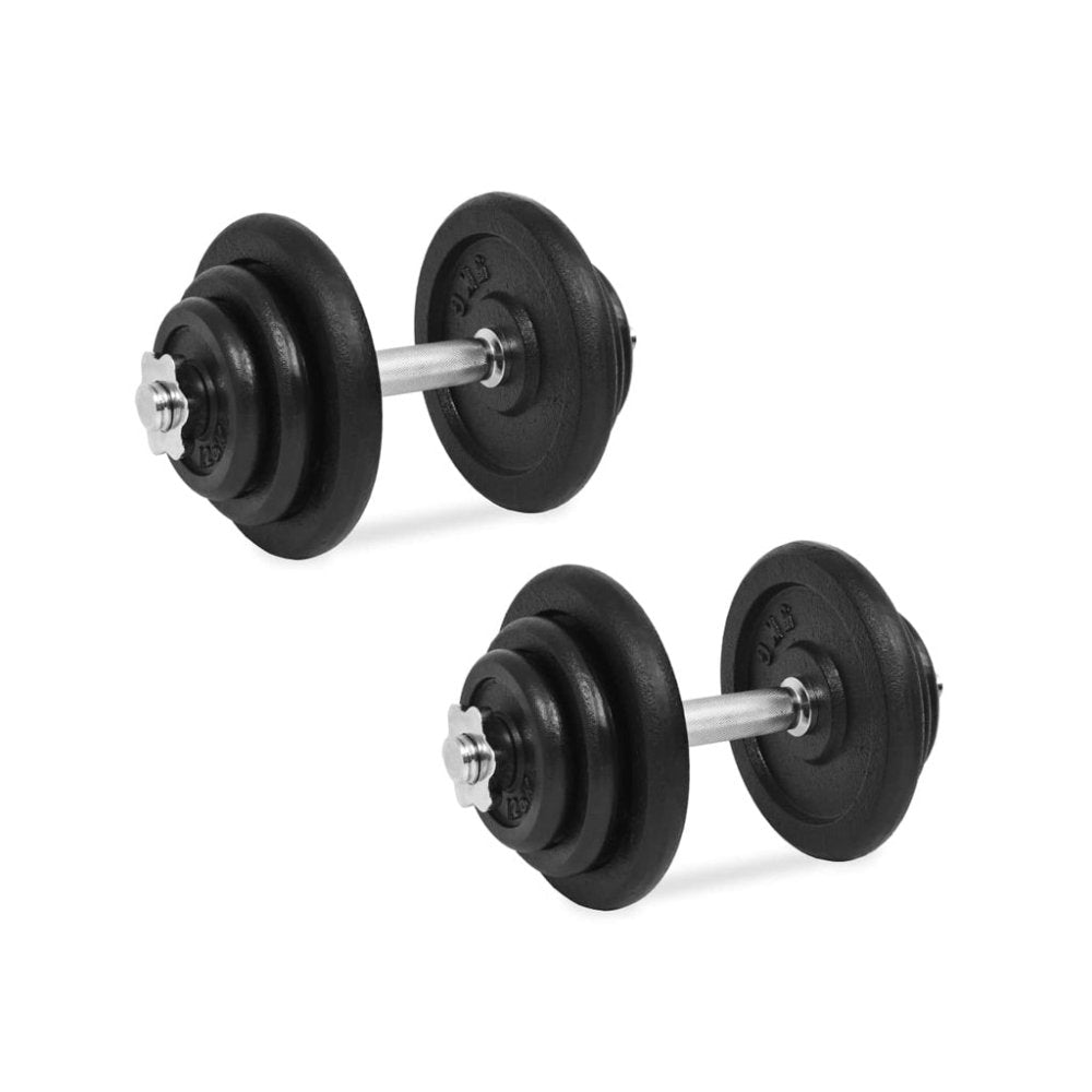 40kg Cast Iron Adjustable Dumbbell Set