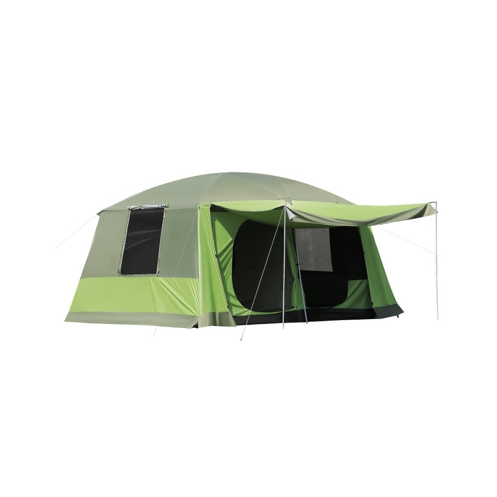 family tunnel tent Outsunny 4–8 Person Tunnel Camping Tent with Porch – Fittux