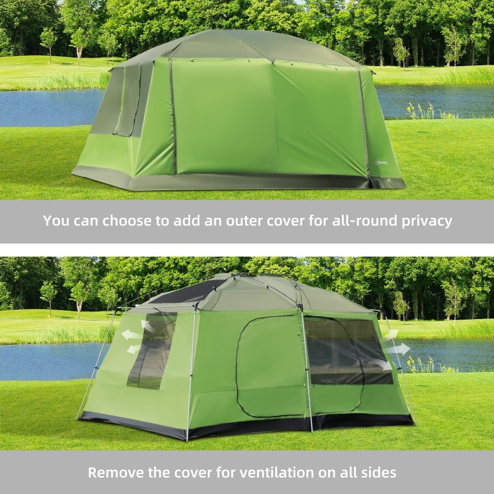 4–8 Person Tunnel Tent with Porch