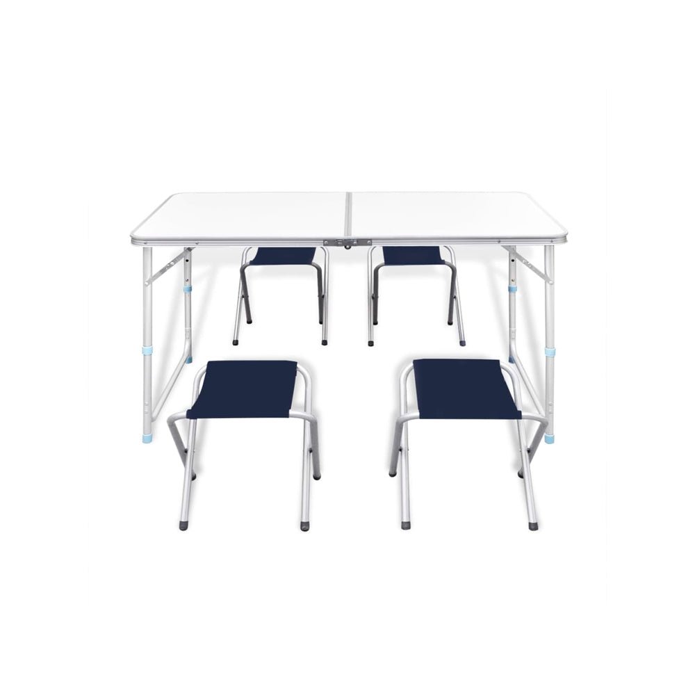 5 - Piece Foldable Camping Table & Stools Set