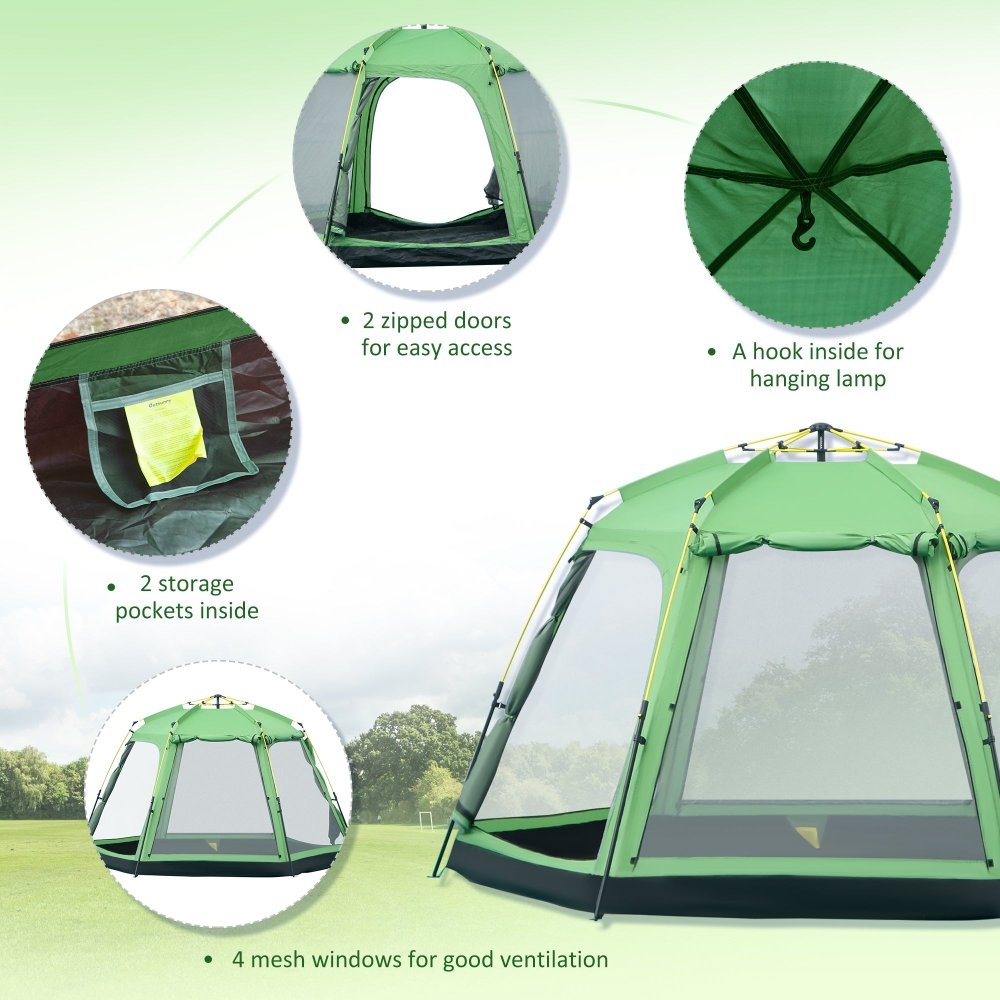 6 - Person Pop - Up Camping Tent