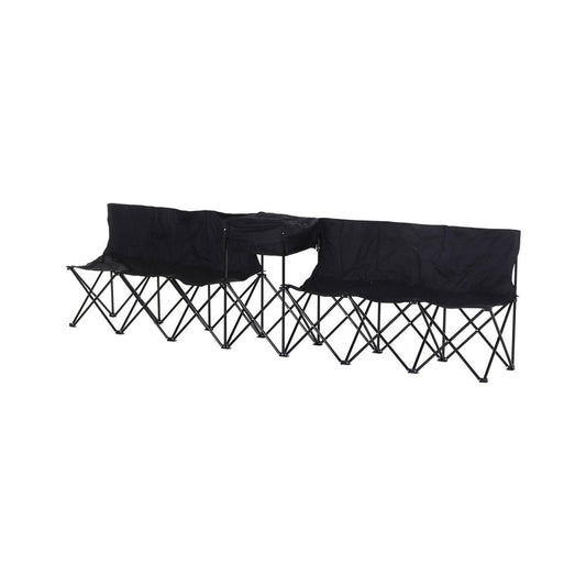 6 - Seater Folding Camping Bench with Built - In Cooler