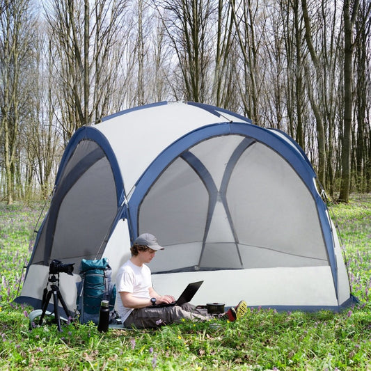 6–8 Person Camping Tent – Large Mesh Shelter