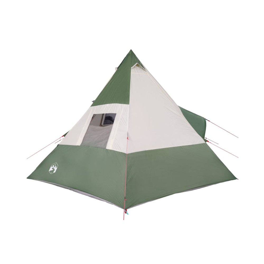 7 - Person Green Tipi Tent with E - Port