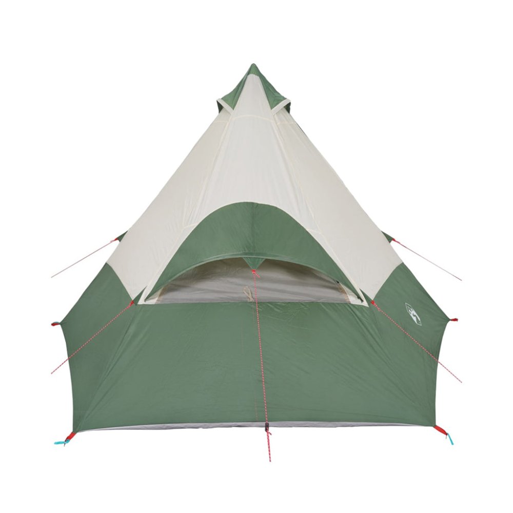 7 - Person Green Tipi Tent with E - Port
