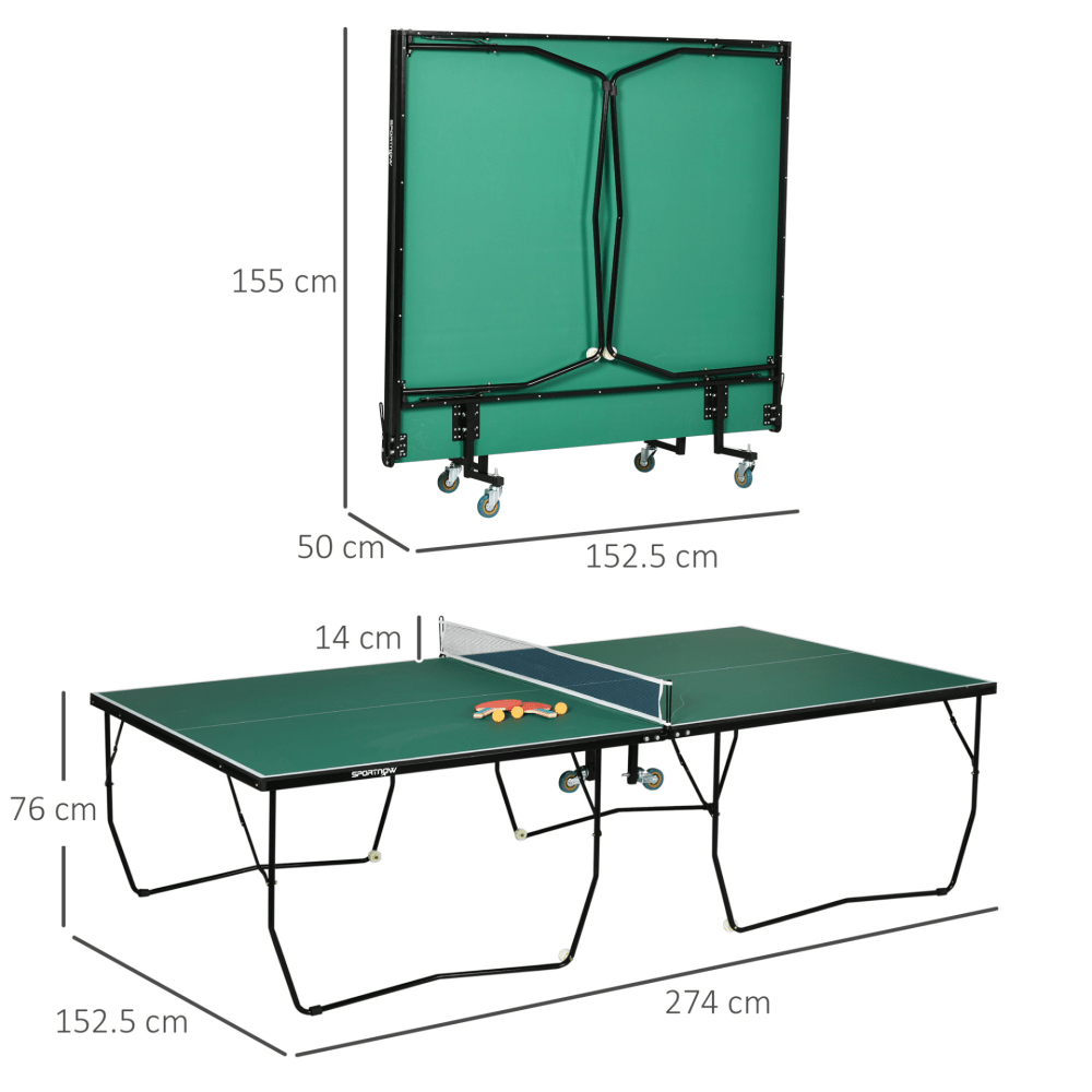 9FT Ping Pong Table Set