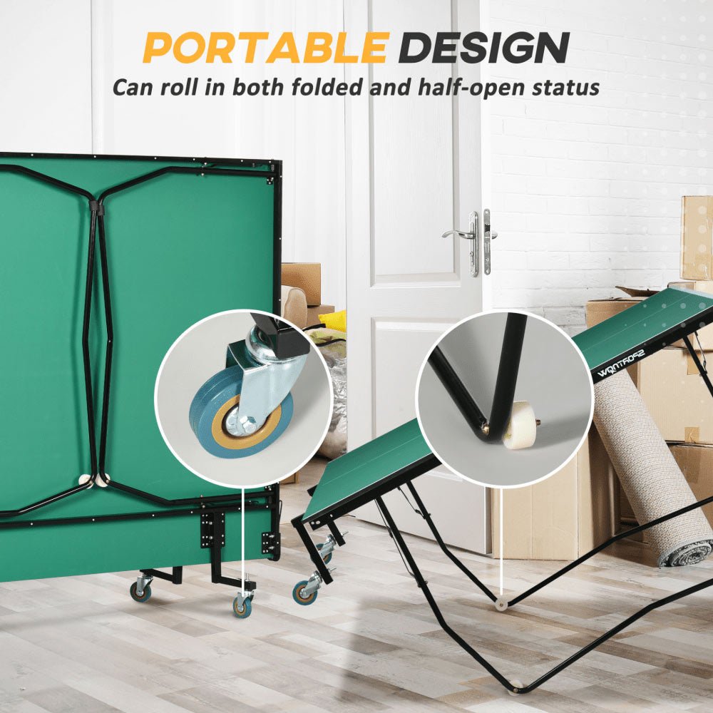 9FT Ping Pong Table Set