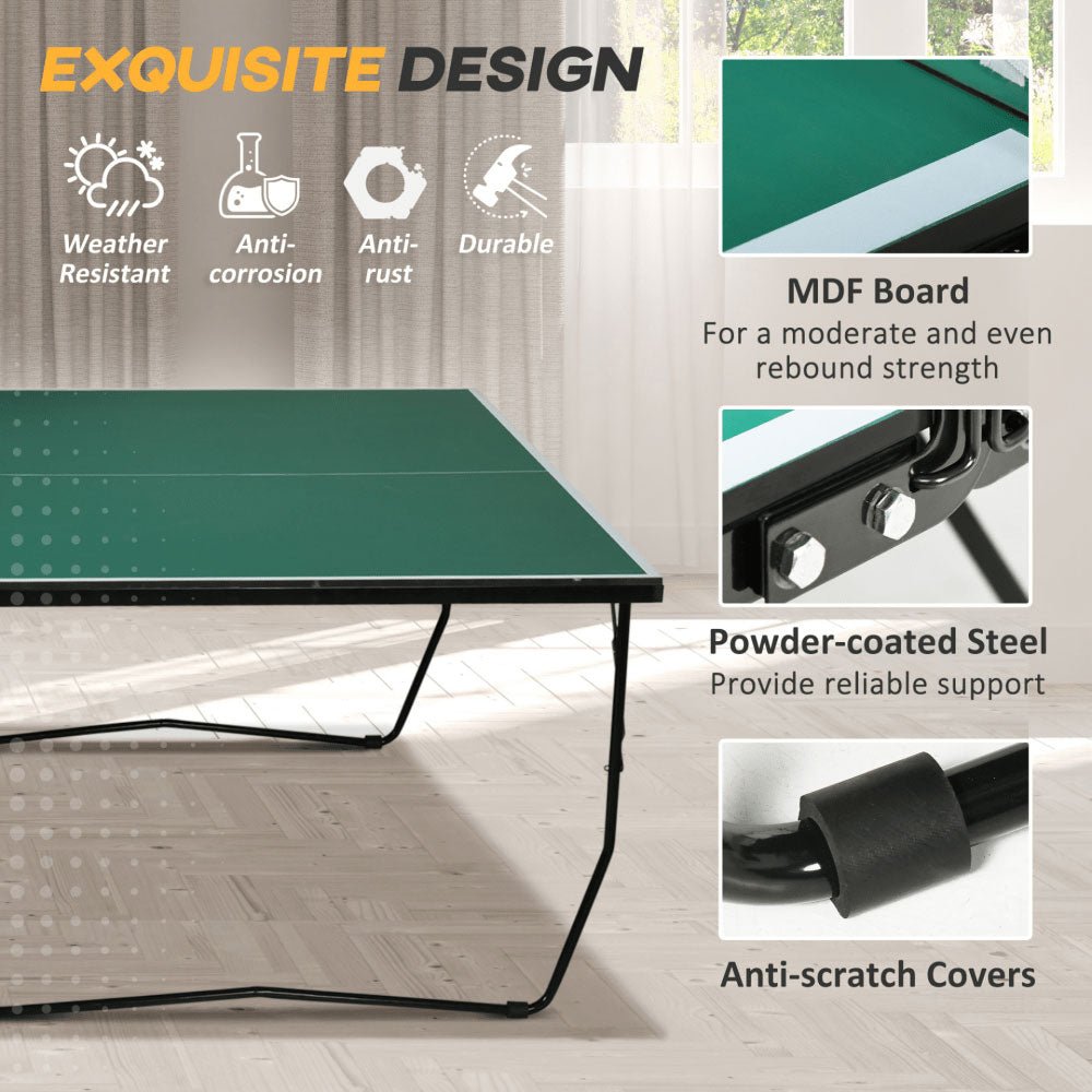 9FT Ping Pong Table Set