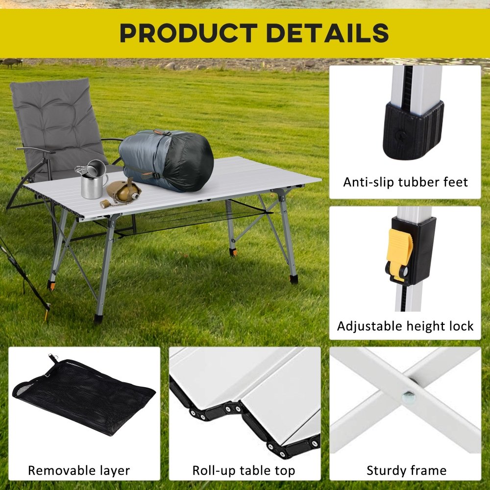 Adjustable Aluminium Camping Table