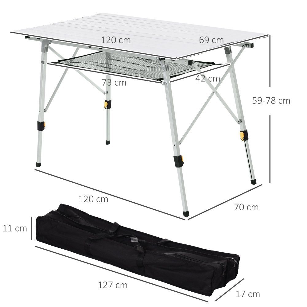 Adjustable Aluminium Camping Table