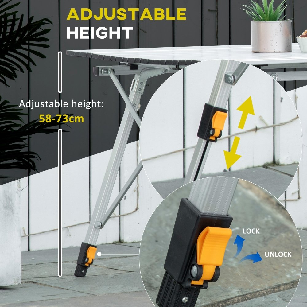 Adjustable Aluminium Camping Table