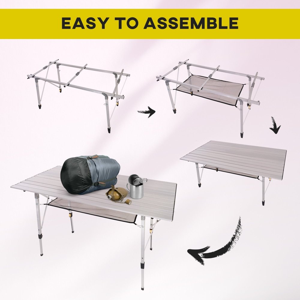 Adjustable Aluminium Camping Table