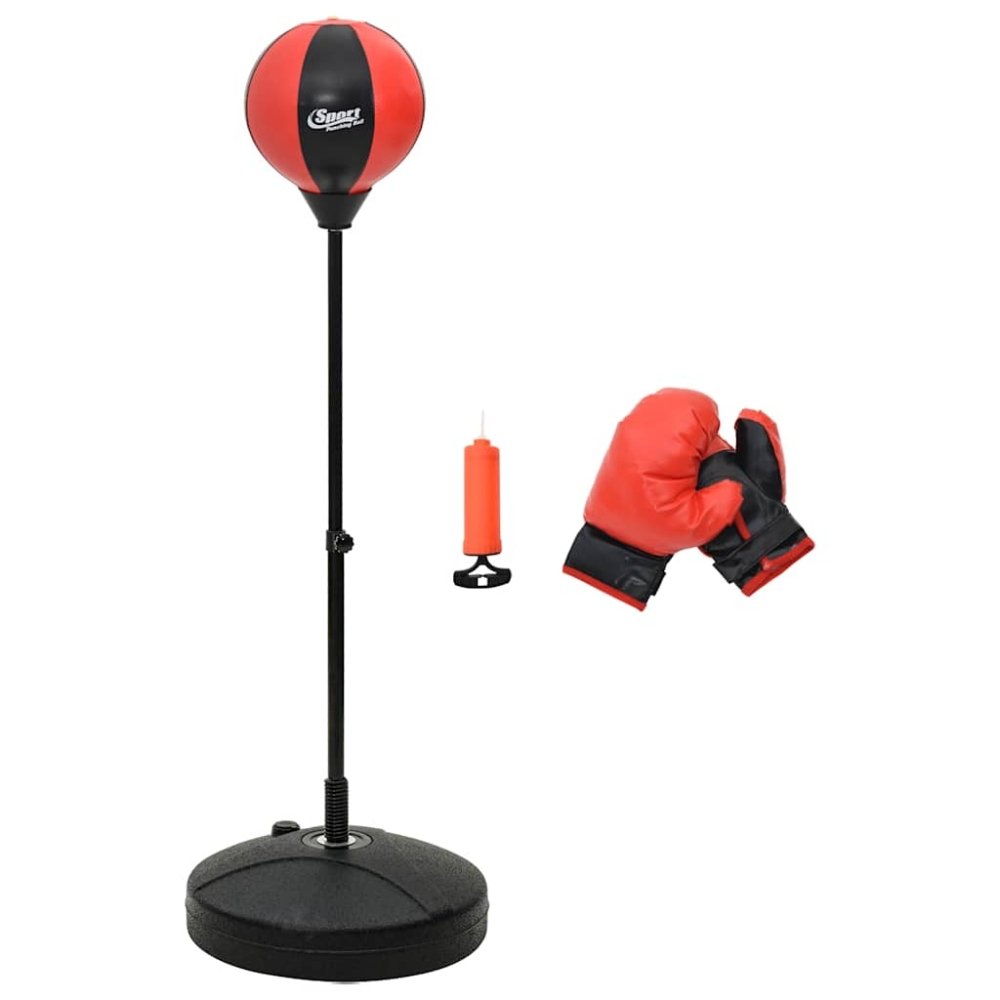 Adjustable Freestanding Punching Ball Set with Gloves